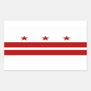 Sticker Rectangulaire Drapeau Washington DC