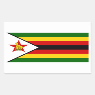 Sticker Rectangulaire Drapeau zimbabwéen, Drapeau du Zimbabwe