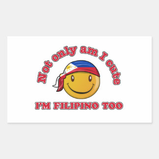 Sticker Rectangulaire Drapeaux philippins