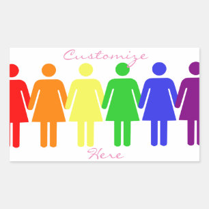Sticker Rectangulaire droits des femmes 2017 LGBTQIA Thunder_Cove