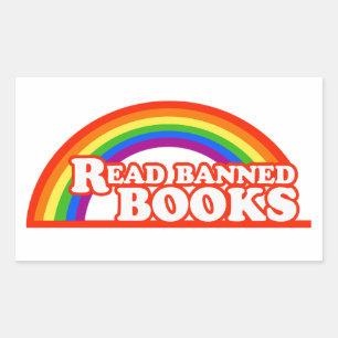 Sticker Rectangulaire Droits LGBTQ Lire les livres interdits