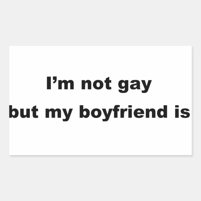 Sticker Rectangulaire Drôle Slogan Gay ! (Devant)