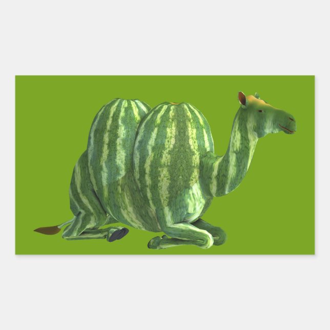 Sticker Rectangulaire Dromedale de la journée nationale de la pastèque (Devant)
