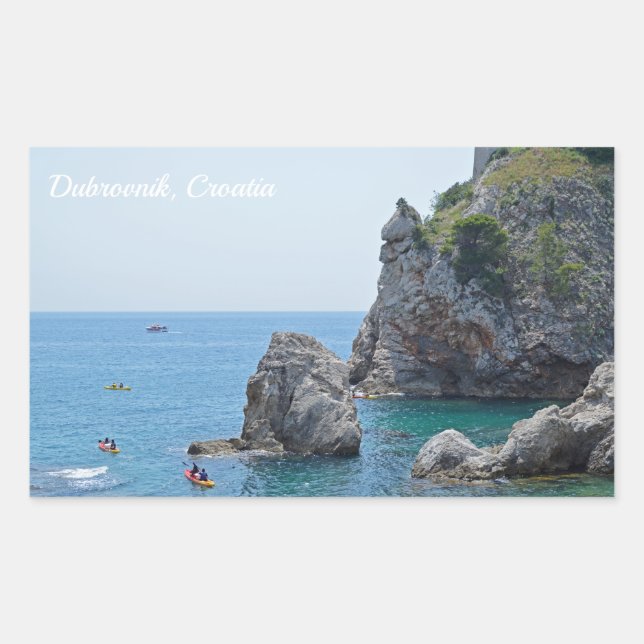 Sticker Rectangulaire Dubrovnik Croatie Rocks Holiday (Devant)