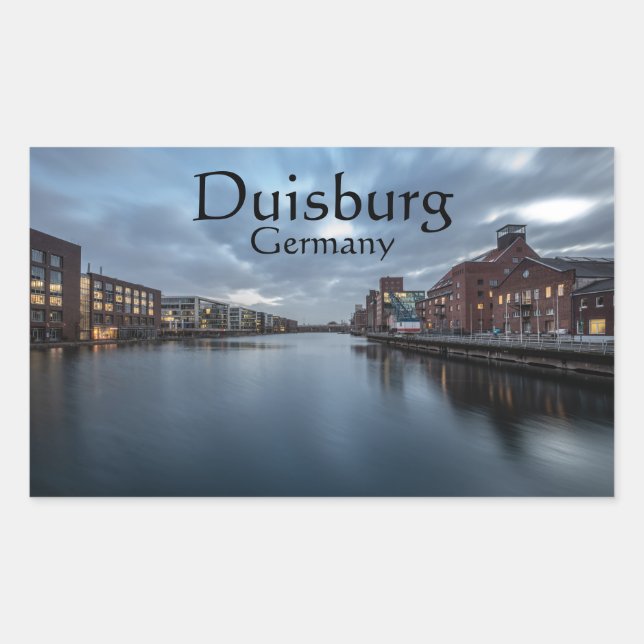 Sticker Rectangulaire Duisburg Allemagne (Devant)