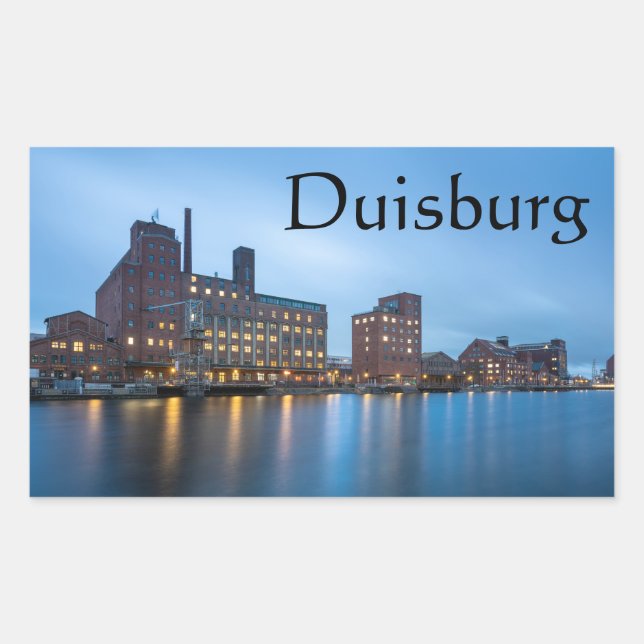 Sticker Rectangulaire Duisburg Allemagne (Devant)