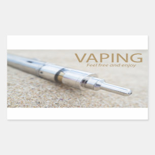 Sticker Rectangulaire E-cig et vapeurs
