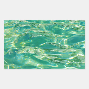 Sticker Rectangulaire Eau azur sous le soleil de midi brillant