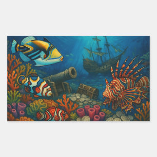 Sticker Rectangulaire Eaux de Floride