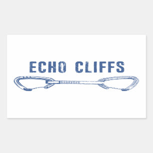 Sticker Rectangulaire Echo Cliffs California Rock Escalade Quickdraw