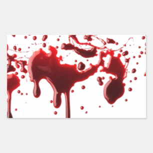 Sticker Rectangulaire éclaboussure 3 de sang