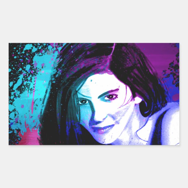 Sticker Rectangulaire Éclaboussure de couleur (Devant)
