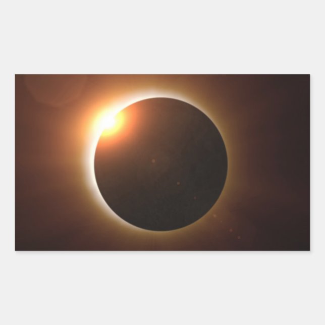 Sticker Rectangulaire Éclipse solaire totale (Devant)