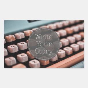 Sticker Rectangulaire Écrire votre histoire