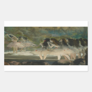 Sticker Rectangulaire Edgar Degas - Ballet à l'Opéra de Paris