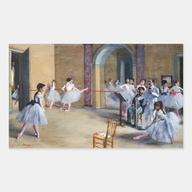 Sticker Rectangulaire Edgar Degas - Dance Foyer, Opéra rue Le Peletier (Devant)