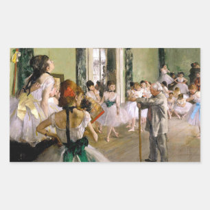 Sticker Rectangulaire Edgar Degas La Classe Danse