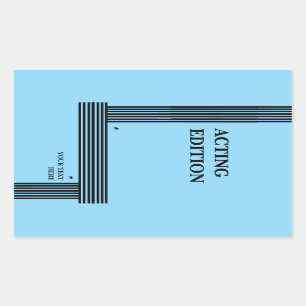 Sticker Rectangulaire Édition intérimaire Jouer script stylisé