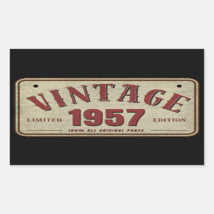 Sticker Rectangulaire Édition limitée vintage 1957 avec toutes les pièce