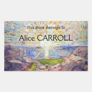 Sticker Rectangulaire Edvard Munch - Le Soleil 1911