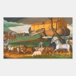 Sticker Rectangulaire Edward Hicks Noah's Ark