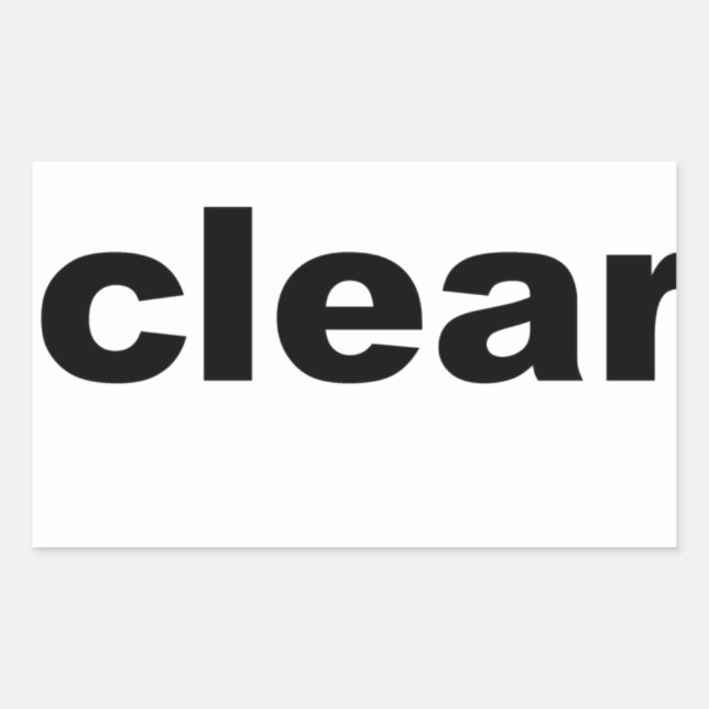 Sticker Rectangulaire Effacer le texte (Devant)