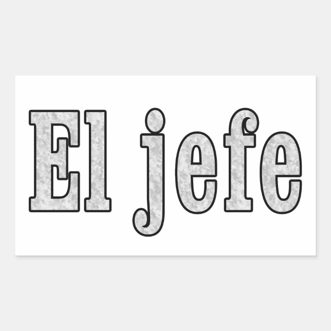 Sticker Rectangulaire El jefe est le patron (Devant)