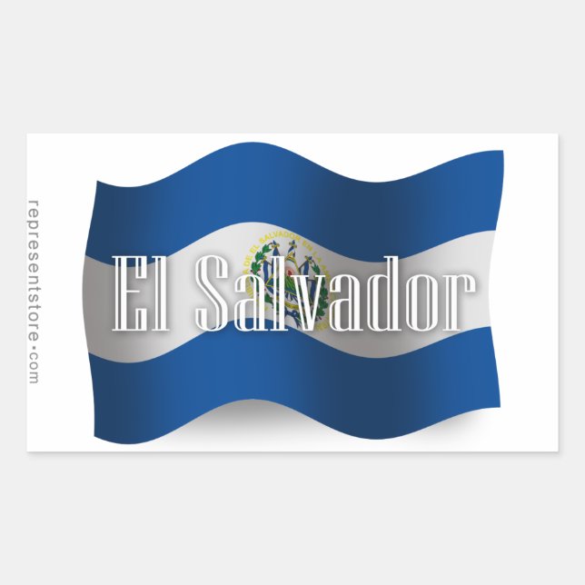 Sticker Rectangulaire El Salvador (Devant)