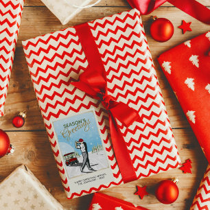 Sticker Rectangulaire Elégant Golf Inspiré Vintage Noël