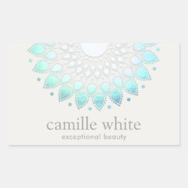 Sticker Rectangulaire Élégant Lotus Holistic Spa et beauté