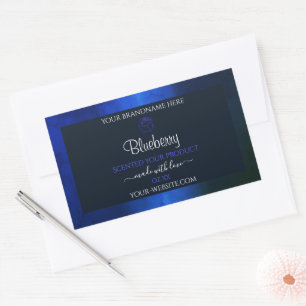 Sticker Rectangulaire Élégant Motif de marbre bleu  de produits floraux 