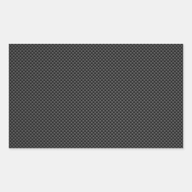Sticker Rectangulaire Élégant Noir Carbon Fiber Style Arrière - plan d'i (Devant)