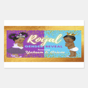 Sticker Rectangulaire Élégant Révélation Royale Africaine de genre V