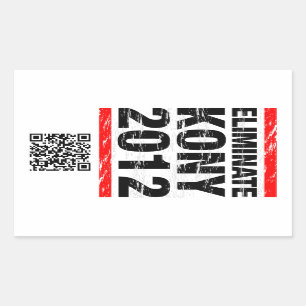 Sticker Rectangulaire Éliminez l'autocollant 2012 de Kony