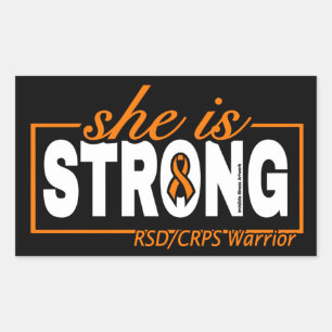 STICKER RECTANGULAIRE ELLE EST FORTE...RSD/CRPS