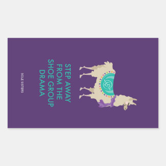 Sticker Rectangulaire Éloignez-vous de l'autocollant Llama Drama Group