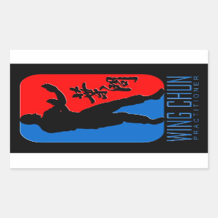 Sticker Rectangulaire Emblème Wing Chun "Praticien"