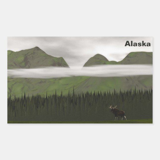 Sticker Rectangulaire Emerald Alaska (Devant)