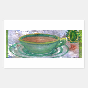 Sticker Rectangulaire Emerald Coffee CricketDiane Coffee Art