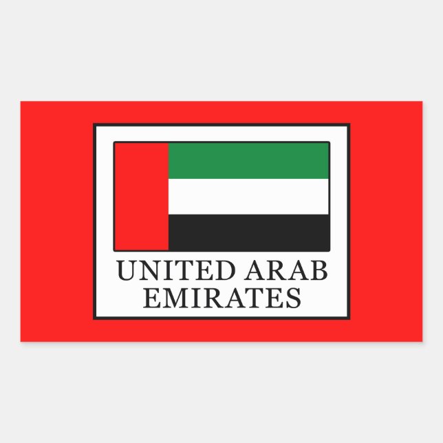 Sticker Rectangulaire Émirats arabes unis (Devant)