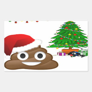 Sticker Rectangulaire emoji de noël