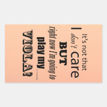 Sticker rectangulaire en alto I Care