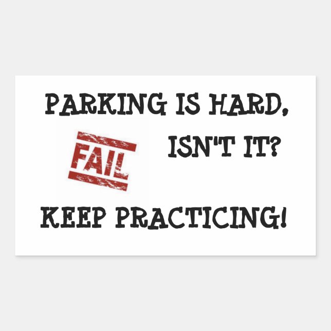Sticker Rectangulaire Encouragement au stationnement (Devant)