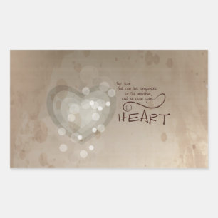 Sticker Rectangulaire Encouragement Religieux du Cœur, Grunge
