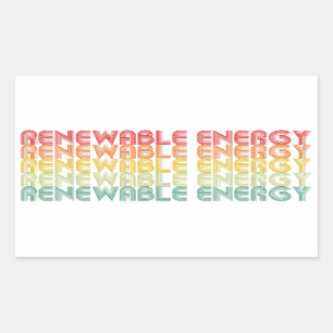 Sticker Rectangulaire Énergie renouvelable