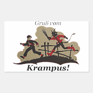 Sticker Rectangulaire Enfant de chasses de Krampus