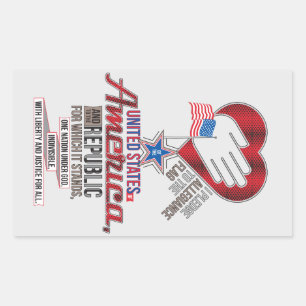 Sticker Rectangulaire Engagement d'allégeance des États-Unis