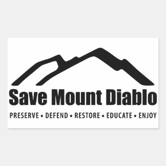 Sticker Rectangulaire Enregistrer l'autocollant Mount Diablo