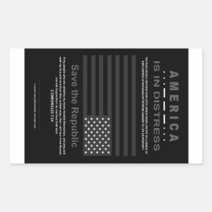 Sticker Rectangulaire Enregistrer l'autocollant République