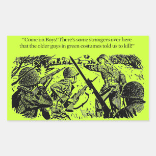 Sticker Rectangulaire Ensemble antiguerre